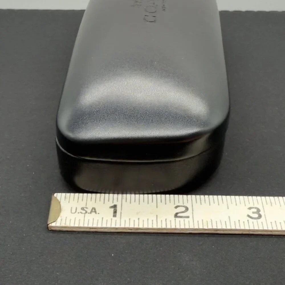 Coach New York Black Hard Clamshell Eyeglasses Case With Cleaning Cloth Small